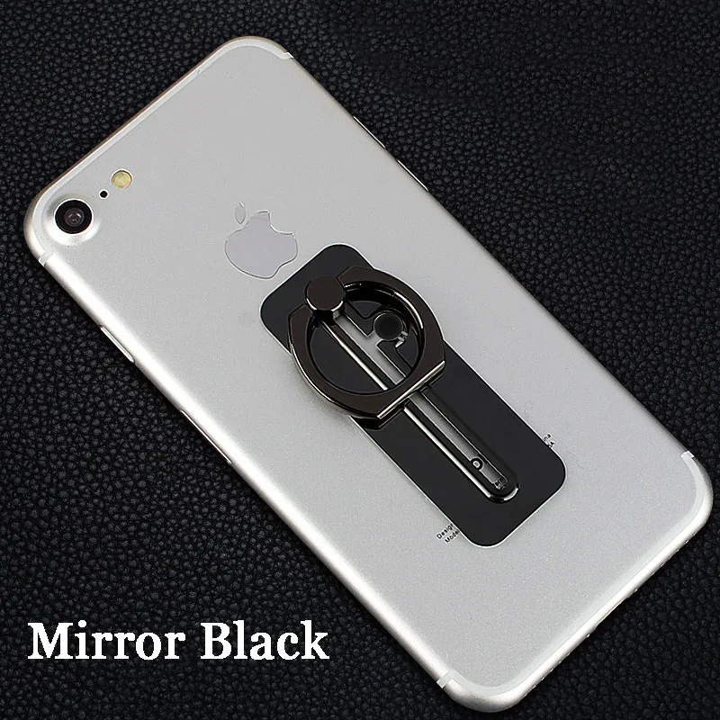Mirror Black L Универсальное кольцо на палец кольцо-держатель мобильного телефона Подставка для сотового телефона вращающийся на 360 градусов направляющий держатель металлический съемный стенд - Цвет: Mirror Black L