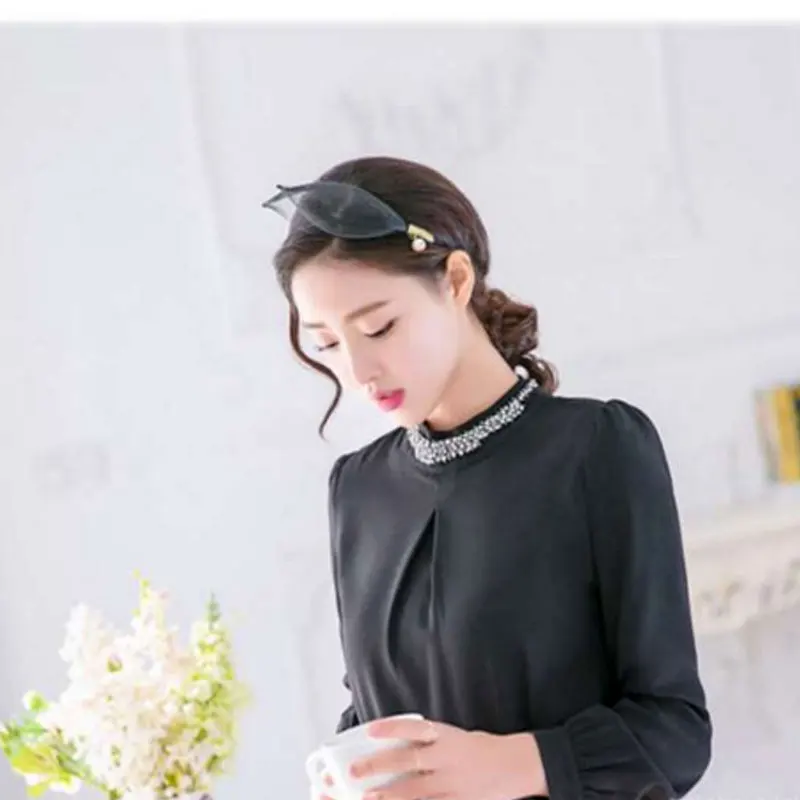 Диадема из сетчатого материала для девочек MISM высокого качества, ручной работы, солидные аксессуары, изысканное украшение для вечеринки.