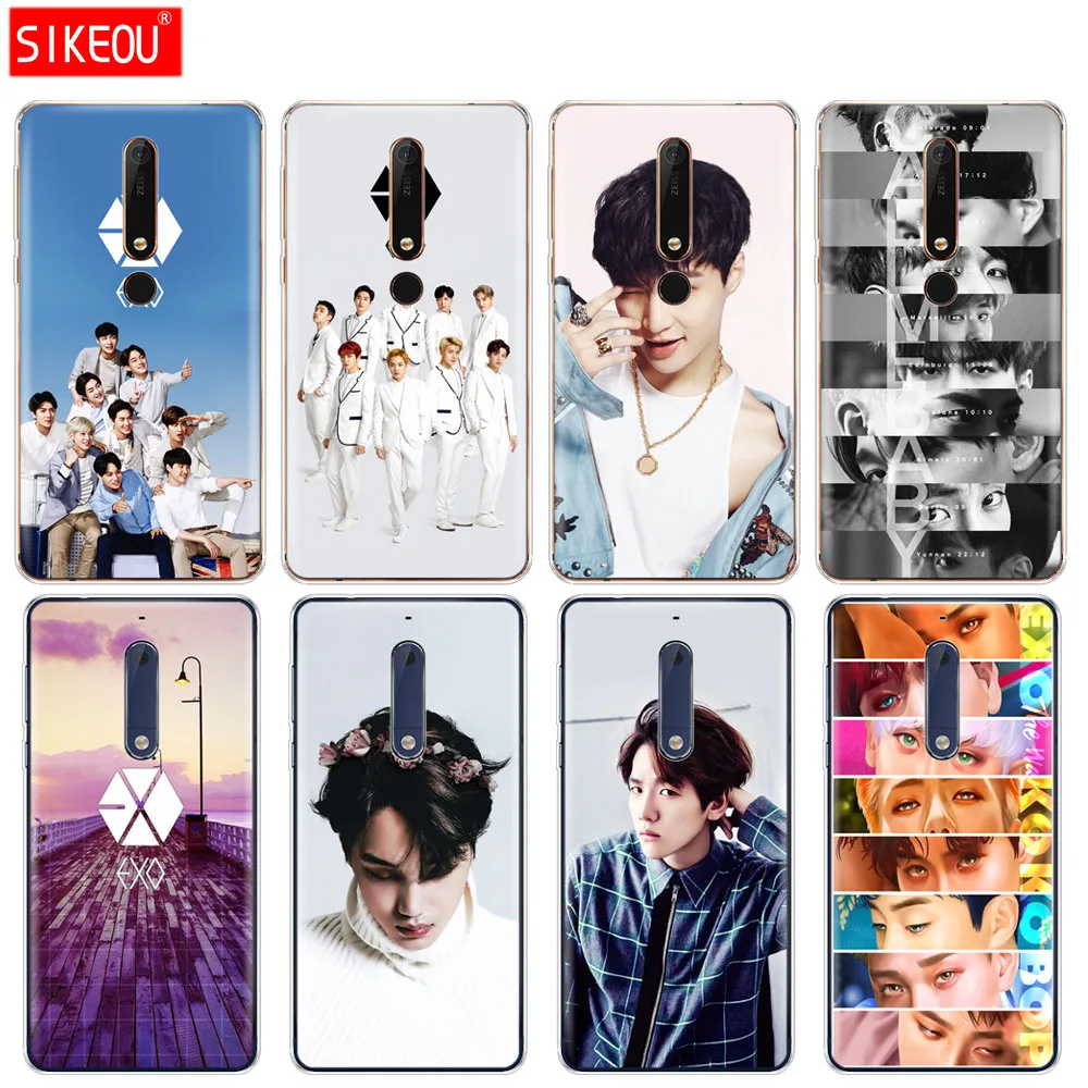 Силиконовый чехол для телефона Nokia 5 3 6 7 PLUS 8 9 /Nokia 1 2 2018 Kpop exo Lucky one|Бамперы| |