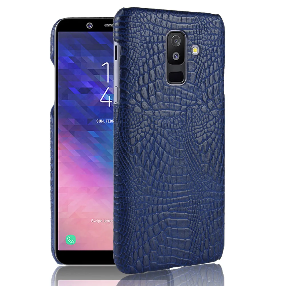 Роскошный кожаный чехол из крокодиловой кожи для Samsung Galaxy A6 Plus с узором