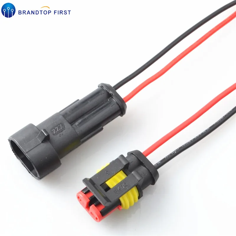 2 контактный водонепроницаемый Электрический проводной Соединитель с