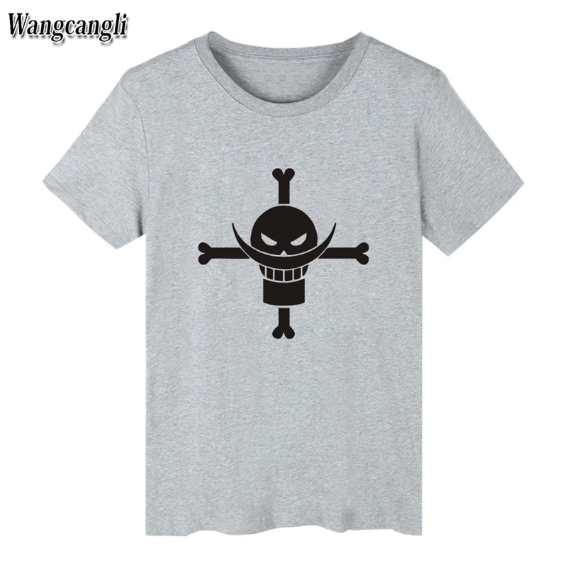 Новинка 2017 One Piece Футболка мужская 100% хлопок футболка брендовая одежда Homme аниме