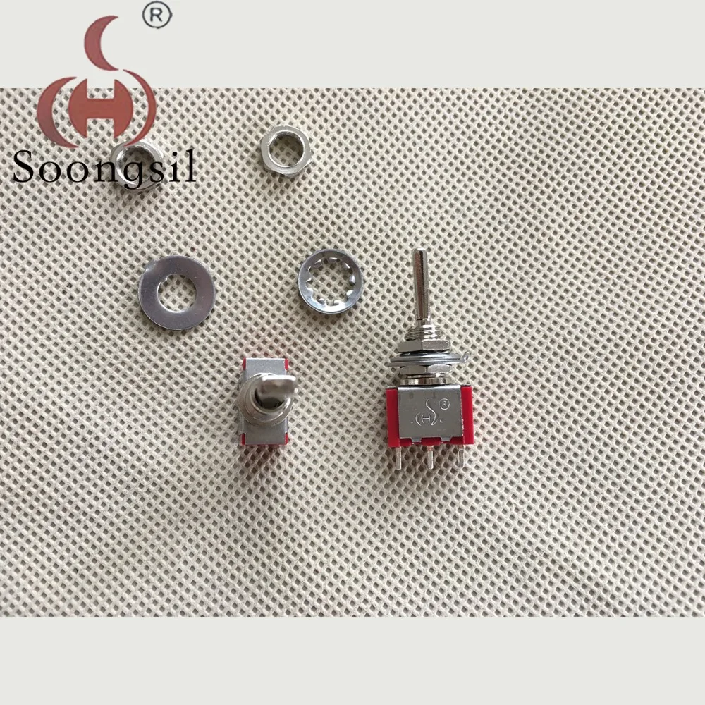Кратковременный переключатель Красный 3 Pin (ON)-OFF-(ON) автоматически вернуться CQC