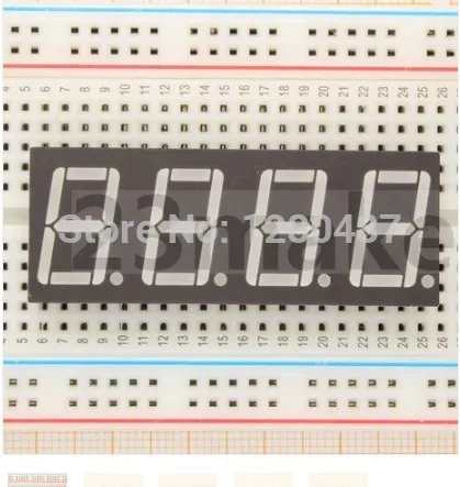 

HAILANGNIAO 5pcs/lot 7 Segment LED Display - 4-Digit (Kelly Green) Common Anode