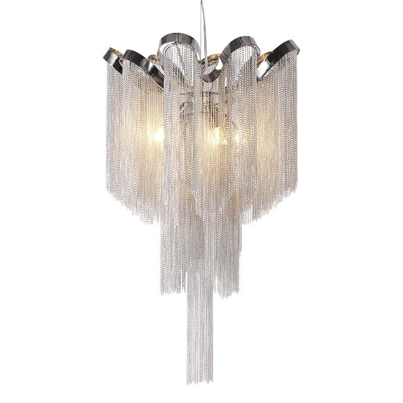 

Modern Vintage Lamp Aluminum Chain Chandelier Lighting Luxury Pendant Hanging lanterna for Home Hotel Restaurant Decoration