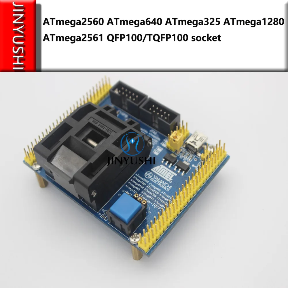 Раскладной разъем ATmega2560 ATmega640 ATmega325 ATmega1280 ATmega2561 QFP100/TQFP100 тестовый для