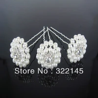 12pcs wedding bridal pearl flower hair pin hair accessory