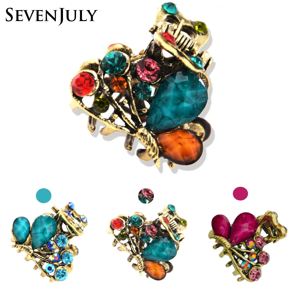 Восхитительный кристалл горный хрусталь акриловая Бабочка коготь волос для