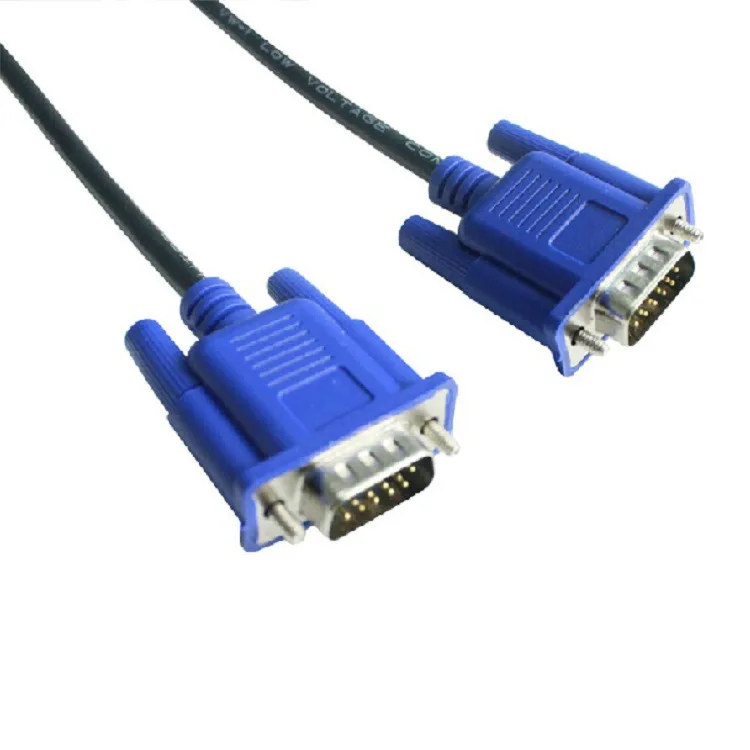 VGA высококачественный черный 1 5 м штекер-штекер 3 + линия Высокое разрешение