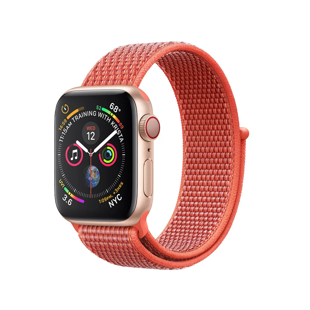 Спортивная петля ремешок для Apple Watch band 42 мм 38 iWatch 4 44 40 нейлоновый браслет watch 3 2 1