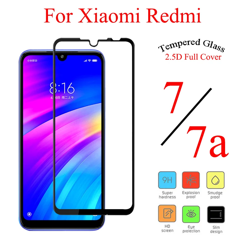 Защитное стекло на Xiaomi redmi 7 7a закаленное ksiomi xaomi a redme a7 Защитная пленка для экрана