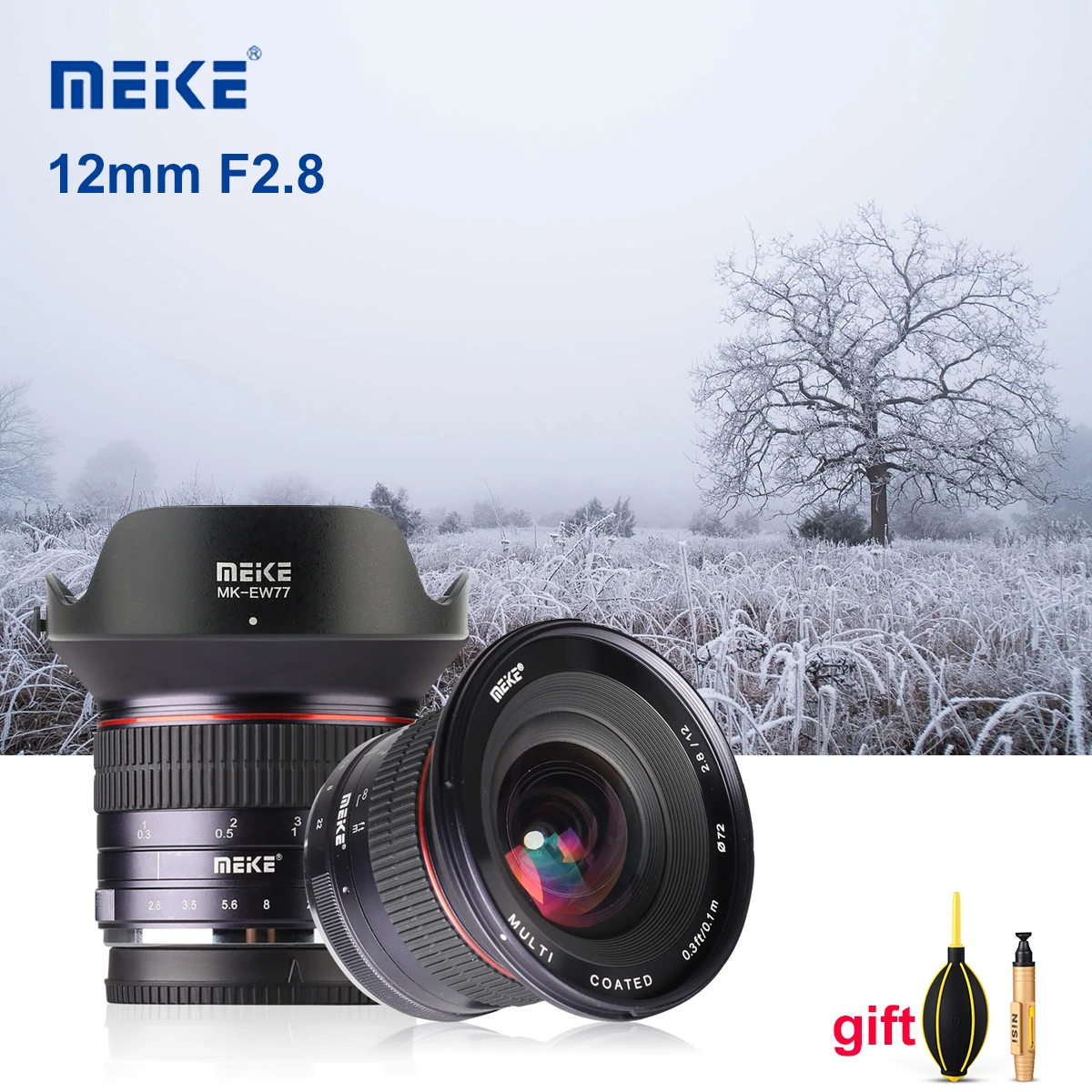 Meike 12 мм F2.8 широкоугольный объектив для камеры с ручной фокусировкой и
