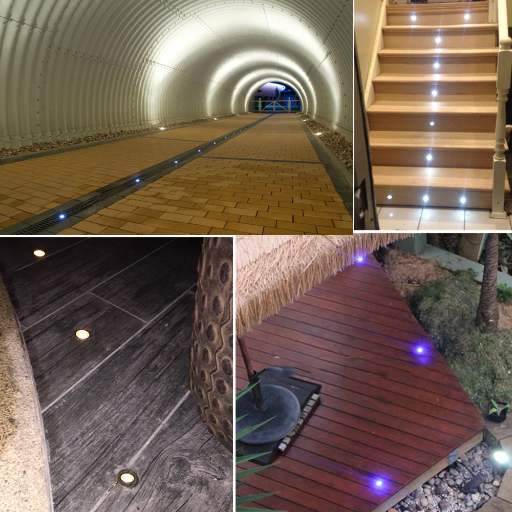 Pack Of 10 LED Stair Light Outdoors Waterproof IP67 Ground Spot Low Voltage 12V Exterior Spotlight Floor | Лампы и освещение