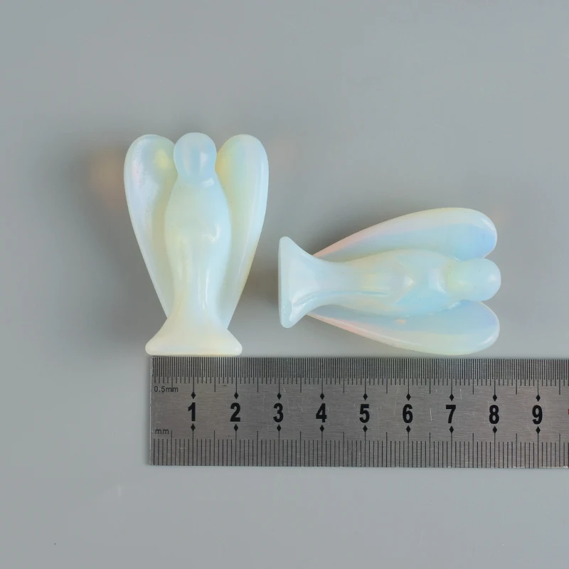 

2 inch opalite angel figurines craved craft mini people status for wedding home decoration stones and Healing quartz crystals