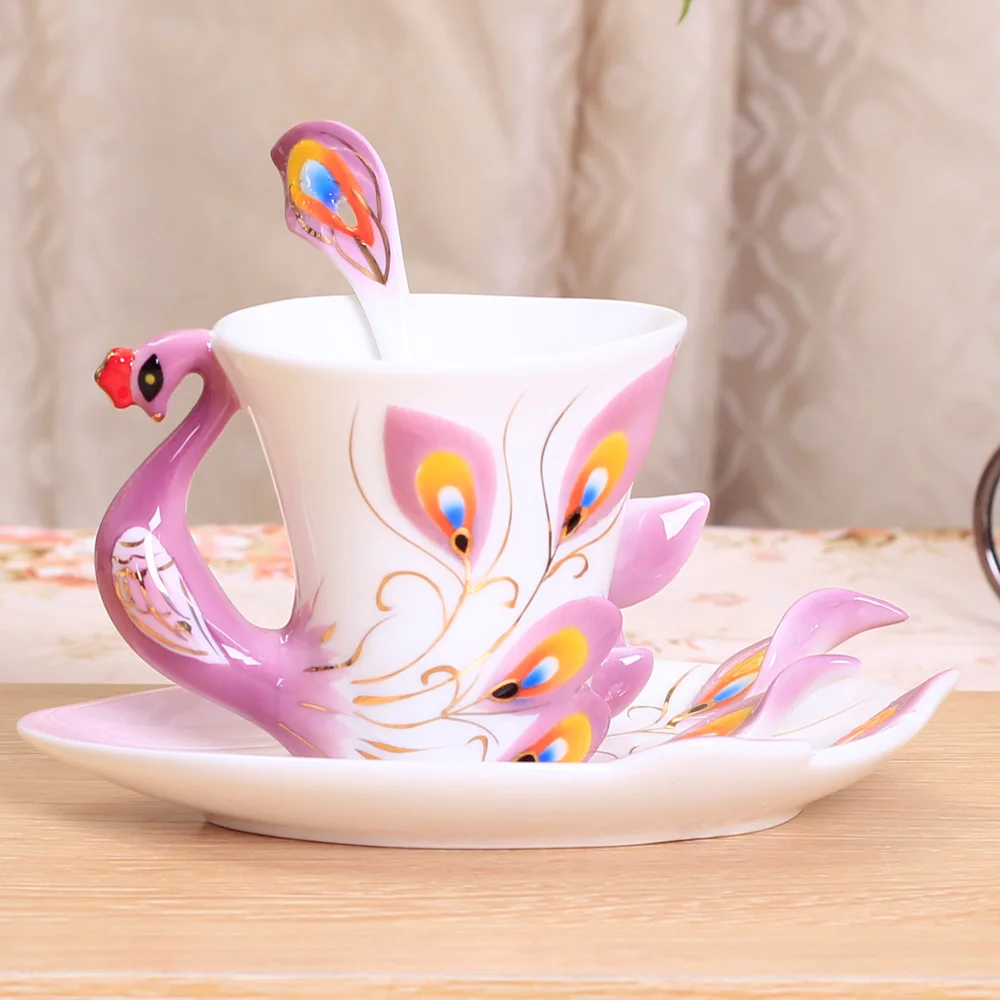 Friends blessing coffee cup set ceramic bone china European creative English afternoon tea red | Дом и сад