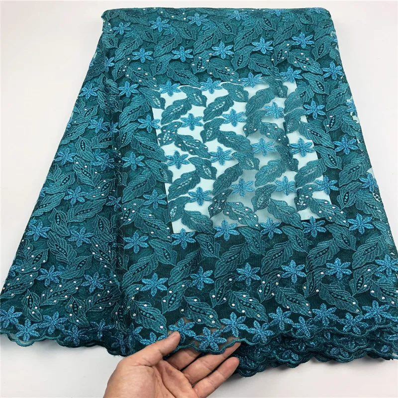 Best Quality Red African Tulle Lace Fabric High Embroidery French Net Mesh 2019 Nigeria For Wedding Party CHYF4 (2) | Дом и сад