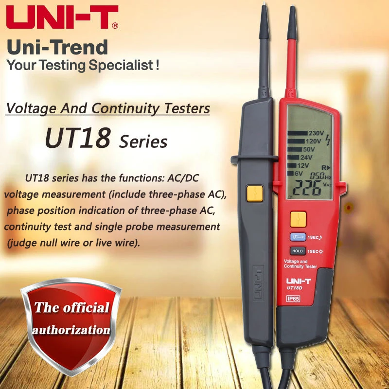 Тестер напряжения и непрерывности UT18A UT18B UT18C UT18D тест er / On Off тест/RCD тест/измерение