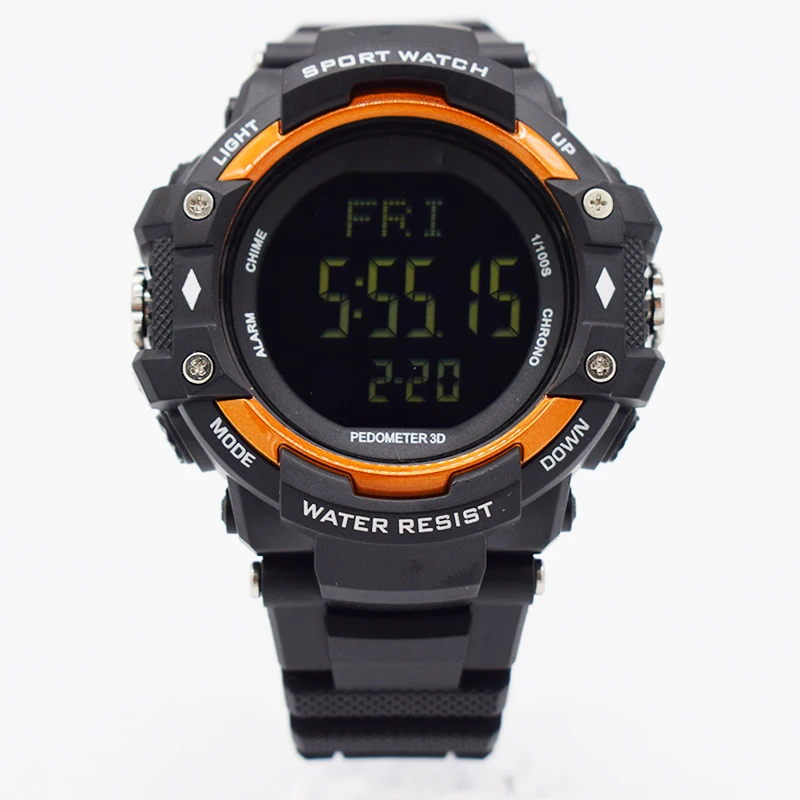 Orange Водонепроницаемые наручные электронные автоматические часы для мужчин digitais