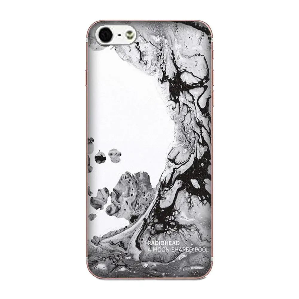 Чехол для мобильного телефона из ТПУ с черно белым логотипом Radiohead Apple iPhone 4 4S 5 5C 5S