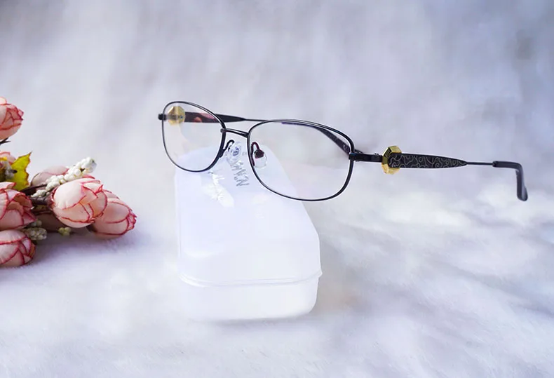 Ретро женские очки оправа с прозрачными линзами Oculos De Grau сплав роскошные очки для глаз Цветочные оптические оправы винтажные уникальные товары