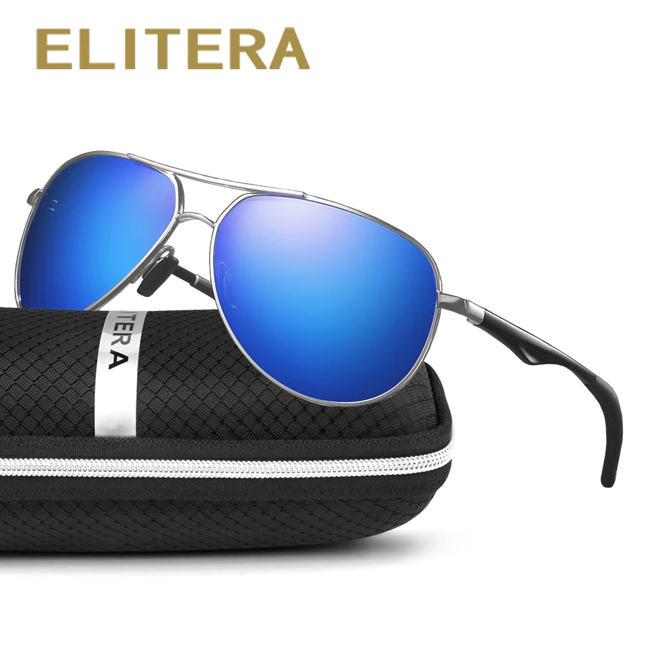 Мужские и женские солнцезащитные очки ELITERA поляризационные зеркальные с
