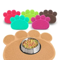 folding feeding bowl waterproof paw print dog cat litter mat puppy kitty dish placemat tray tidy easy cleaning sleeping pad