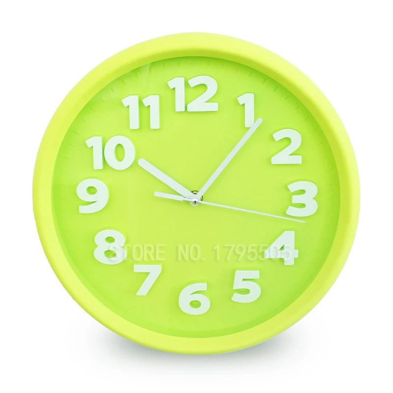 3D модные конфеты настенные часы круговые цифровые бесшумные Современный дизайн