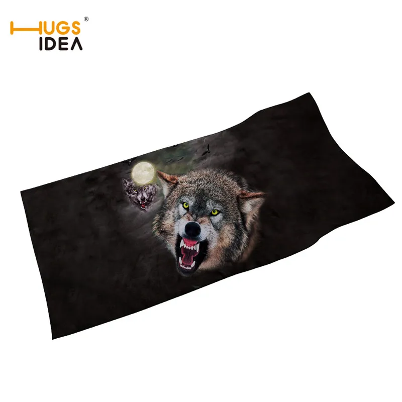 HUGSIDEA Крутое банное полотенце с 3d рисунком животного волка s домашний текстиль
