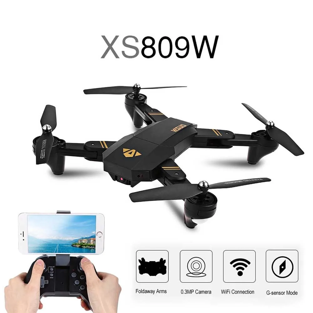 TIANQU XS809HW Радиоуправляемый Дрон с камерой HD WIFI FPV широкоугольным режимом высокой