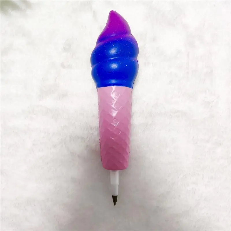 Galaxy ice cream Мягкий Единорог, кот, мороженое, панда, булочка, ручка, колпачок, канцелярский держатель для карандашей, топперы, медленно поднимающиеся, сжимаются, подарок на день детей, игрушка - Цвет: Galaxy ice cream