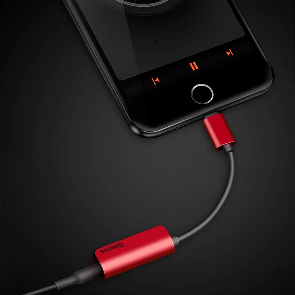 Baseus Aux аудио для Lightning до 3,5 мм разъем наушников OTG адаптер для iPhone 11 Pro Xs Max Xr X 8 7 сплиттер
