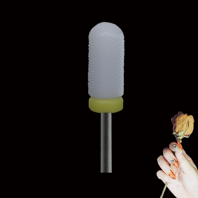 

White Ceramic Nail Drill Bit - Smooth Top Bit -XF
