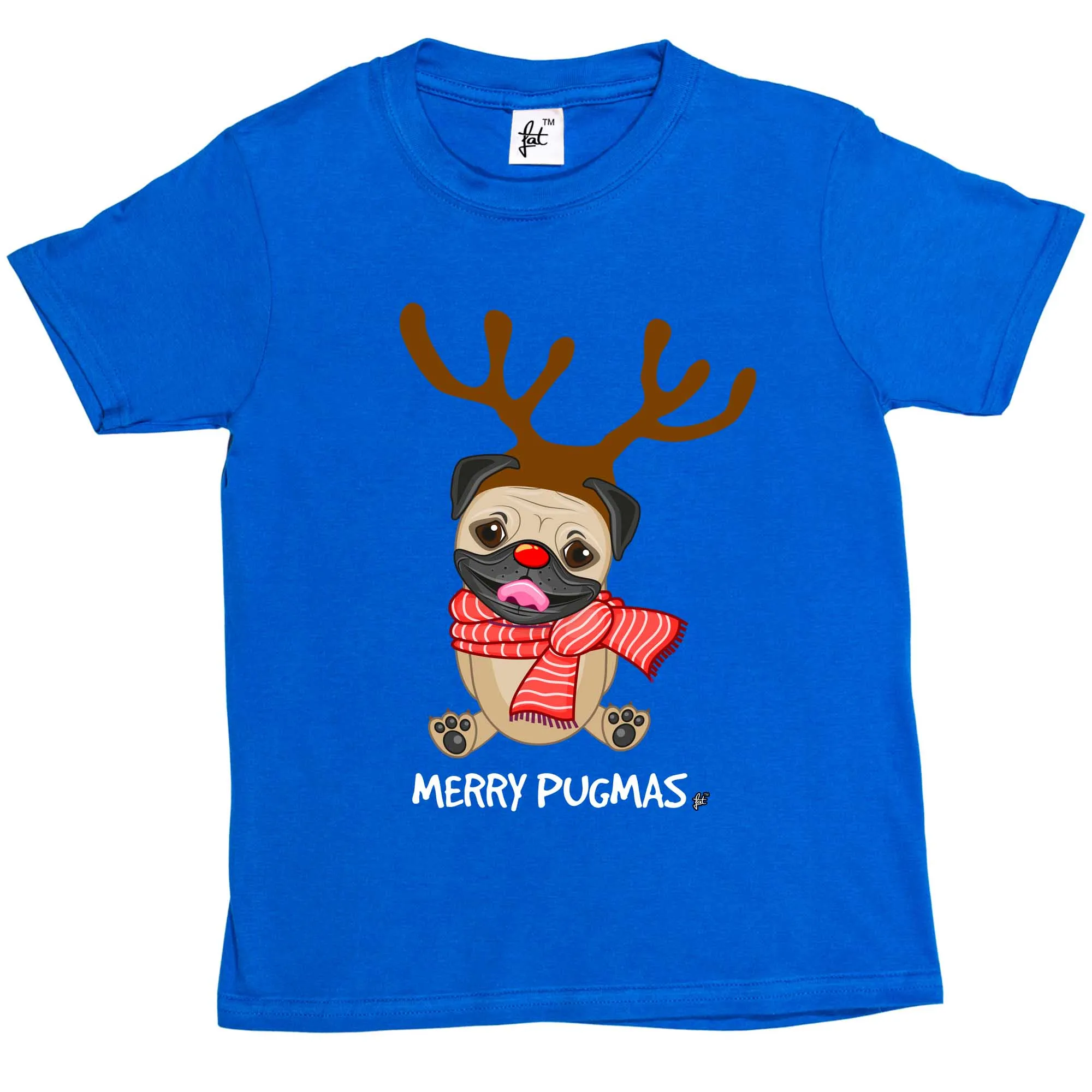 Для мужчин модная футболка Merry Pugmas Рождество Мопс носит оленьи рога для мальчиков