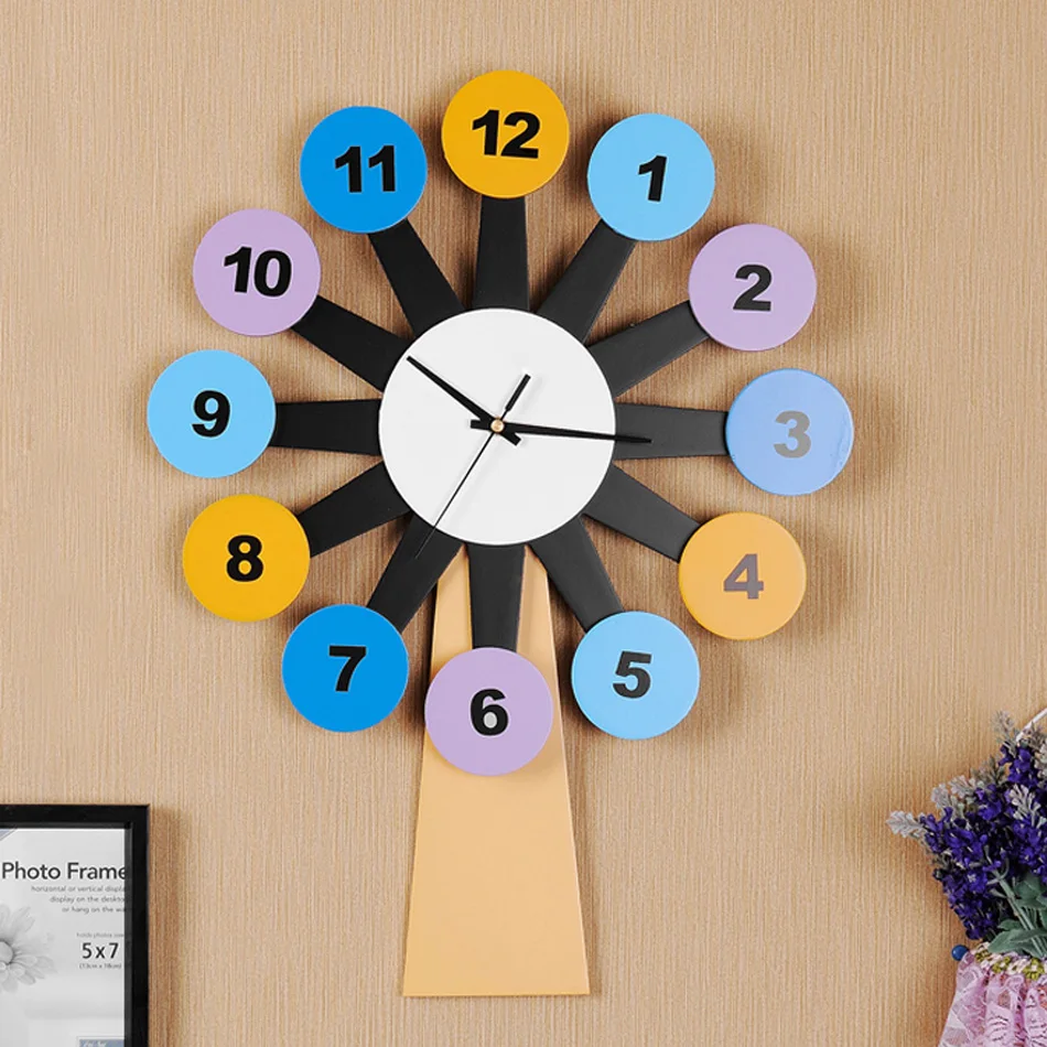 55 см большой размер зеркальные часы цифровые деревянные настенные декоративные