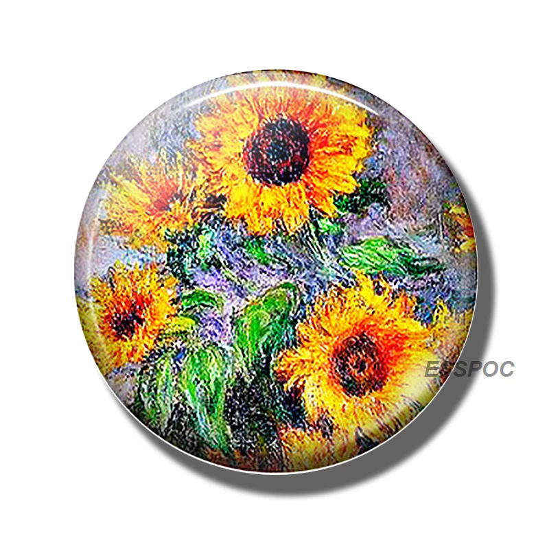 5PCS/SET Sunflower Jewelry Glass Cabochon Dome Findings Flower Making DIY Fashion Handmade Accessories Women Gifts | Украшения и