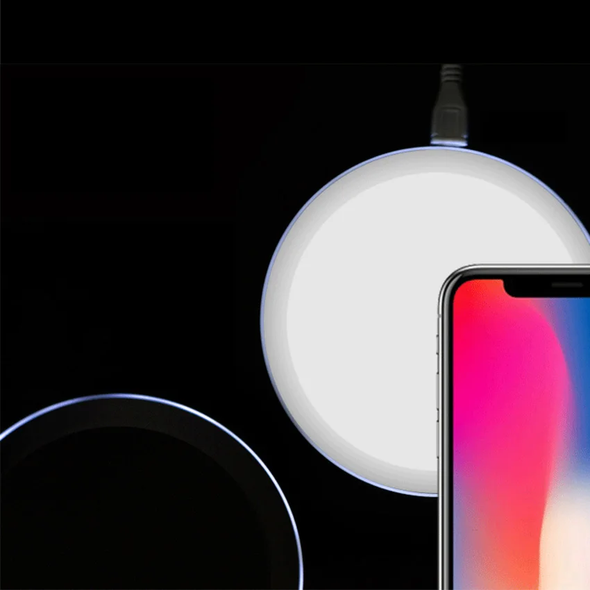 Ультратонкий беспроводной зарядный коврик QI для Huawei Mate 20 Pro P30 Xiaomi Mi 10 W iPhone Max