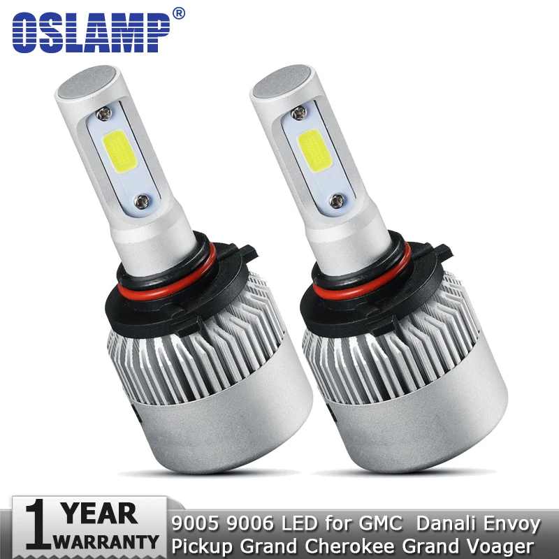 Oslamp 9005 9006 светодиодные лампы для фар 72 Вт 8000lm Автомобильные фары 12 В GMC Danali Envoy Pickup