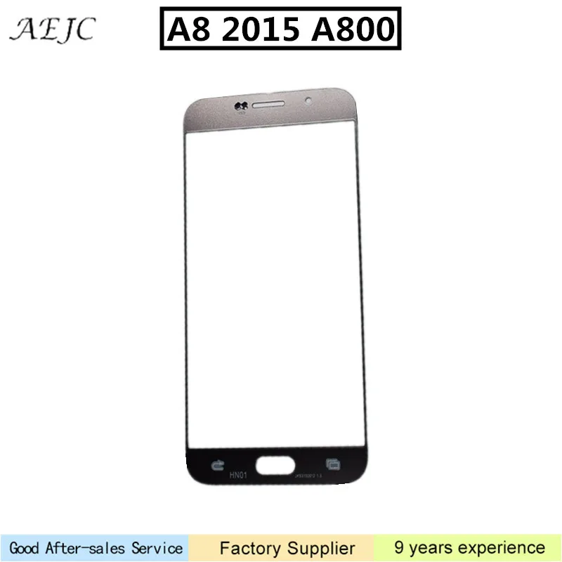 Для Samsung Galaxy A8 2015 A8000 A800F A800H Передний сенсорный экран внешняя стеклянная линза ЖК