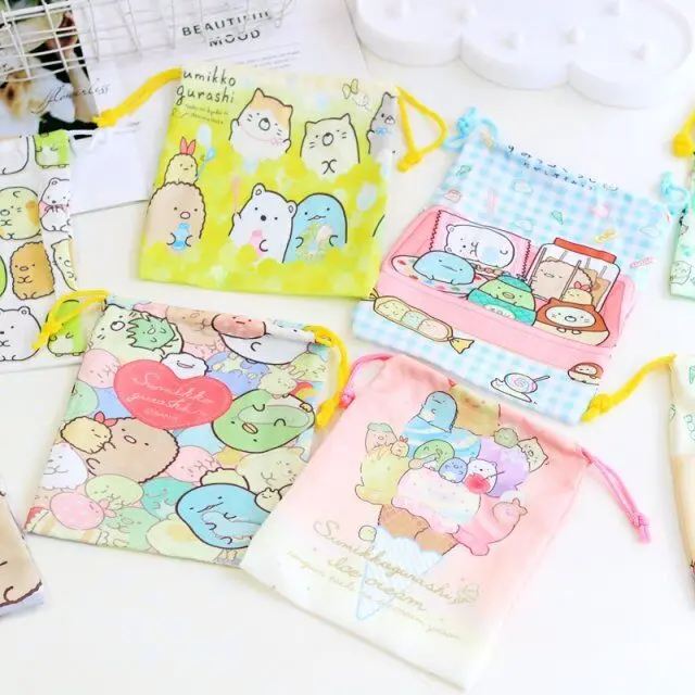 1 шт. милый мягкий биологический уголок Sumikko Gurashi для хранения сумка на шнурке