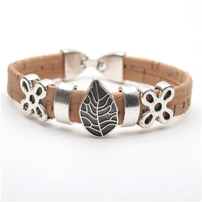 Португальская пробка жизнь дерево 17 см женские браслет из пробки в винтажном стиле; оригинальные женские ручной работы из дерева на шнурке из натурального материала BR-107