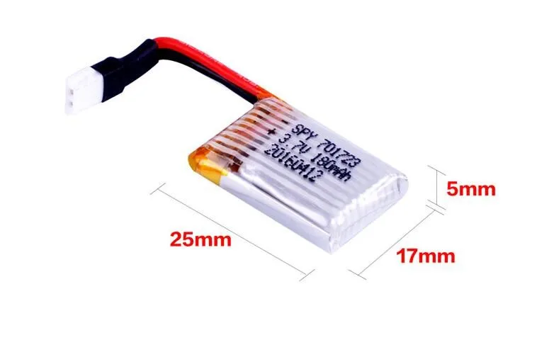 5pcs/lot High Quality 25c 3.7v 180mah Lipo Battery for Nano H20 U207 WLtoys V933 RC Helicopter Quadcopter | Игрушки и хобби