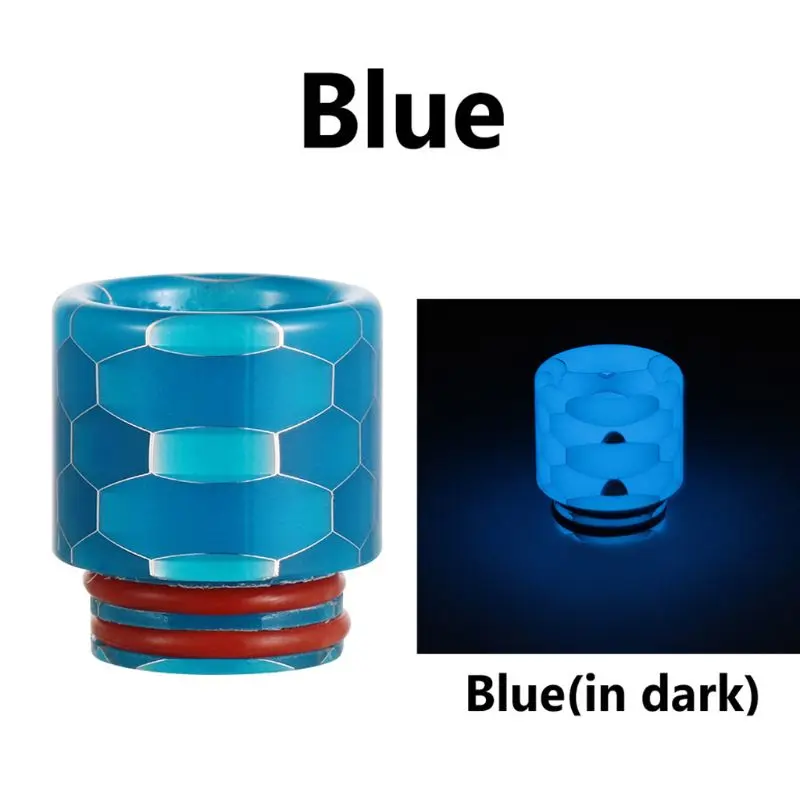 blue 1 аппликации быстрый монтаж 810 змеиной потека разъем соты люминисцентный Ночной свет распылитель широкий диаметр TFV12/8 мундштук - Цвет: blue