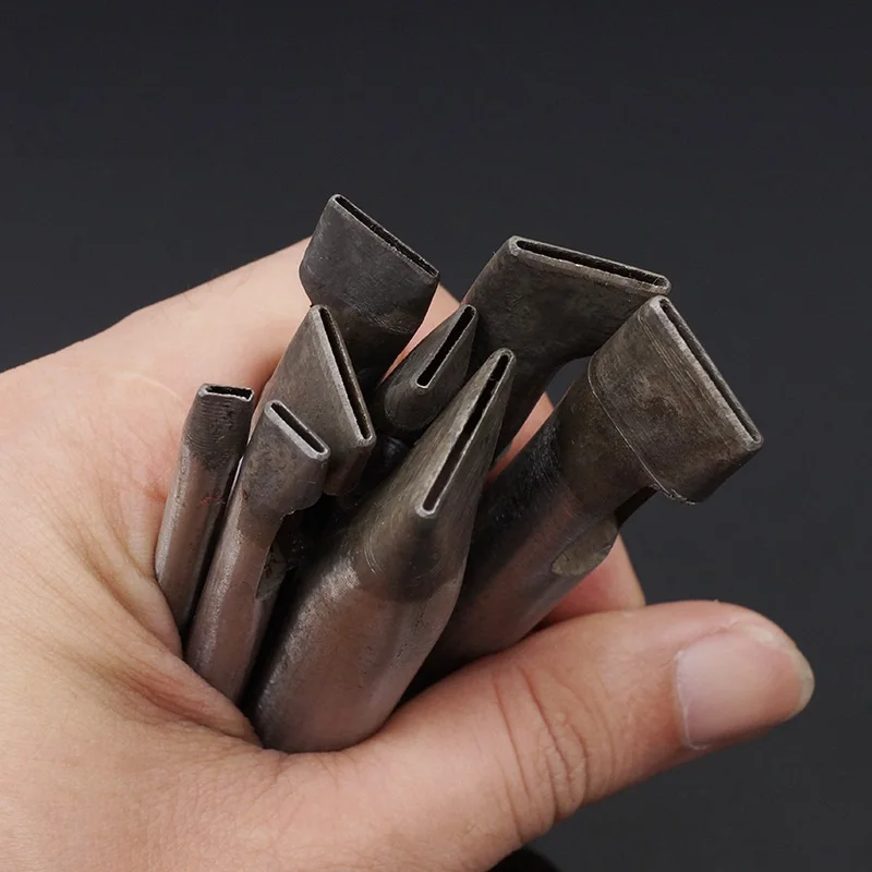Width1mm закалки DIY кожаный инструмент закругленный угол одно слово удар 45 сталь
