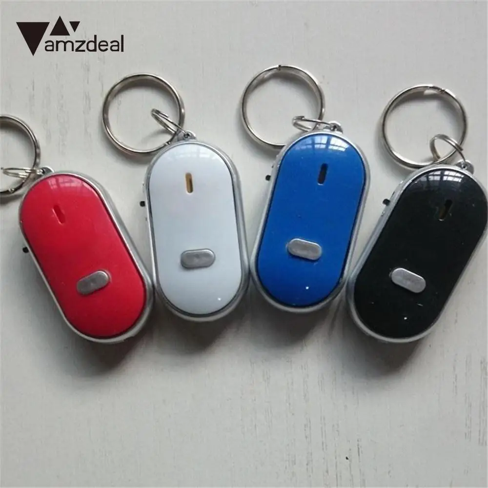 Amzdeal звуковой контроль светодиодный умный ключ искатель анти бирка на случай потери ребенка сумка Pet локатор найти ключи Брелок Трекер случайный цвет