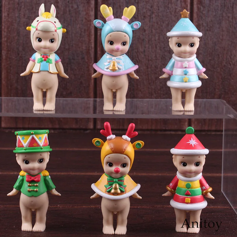 Sonny Angel Рождественские серии мини ПВХ Фигурки Коллекционная модель игрушки 6 шт./компл