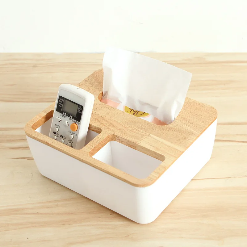 Modern Minimalist Tissue Box with Wooden Cover Home Office Decoration Case Japanese Style Paper Rack Napkin Holder | Дом и сад