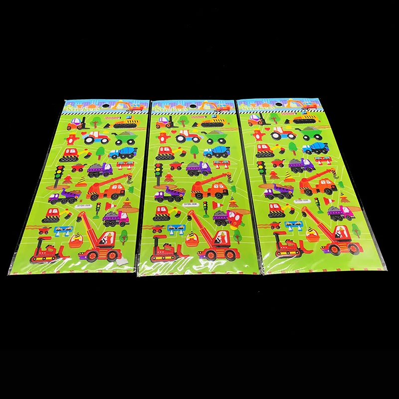 4 листа/упаковка строительные машины тема наклейки Строительство Грузовик