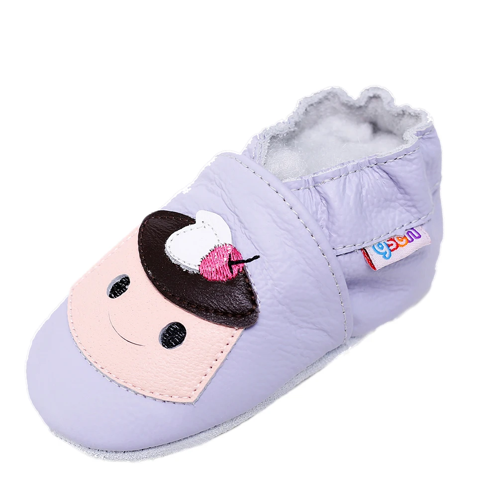 Детские кожаные тапочки gsch chausson bebe мягкая подошва кожаная обувь для детской