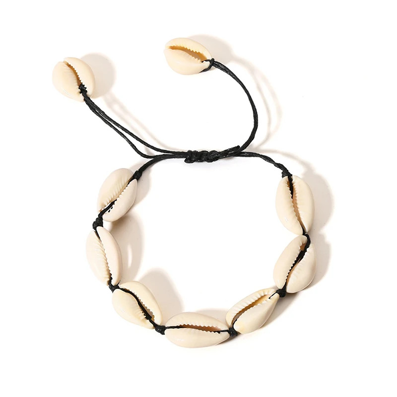 Trendy Real Cowrie Shell Rope Bracelet Woman Handmade Adjustable Boho Jewelry Accessory Bijoux for Christmas Gift Lover | Украшения и