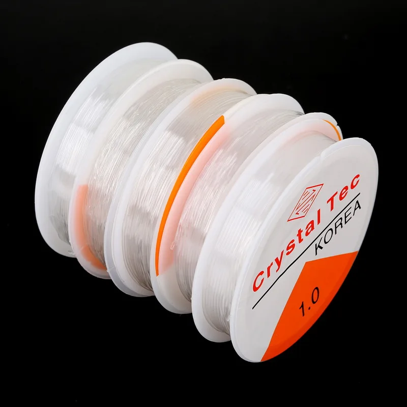 Хит продаж эластичный шнур с кристаллами 0 5-1 мм 5-15 м/лот белая проволока для